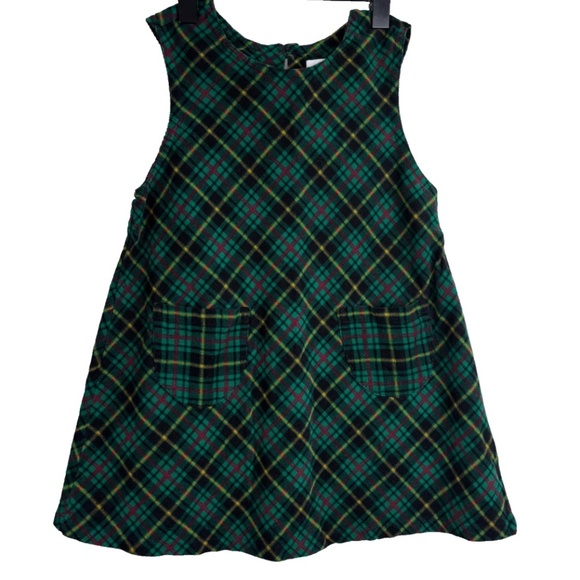 VTG 90s Gymboree Rainbow Tag Corduroy Plaid Dress 2-3 Y Tartan Preppy Christmas - Picture 7 of 7